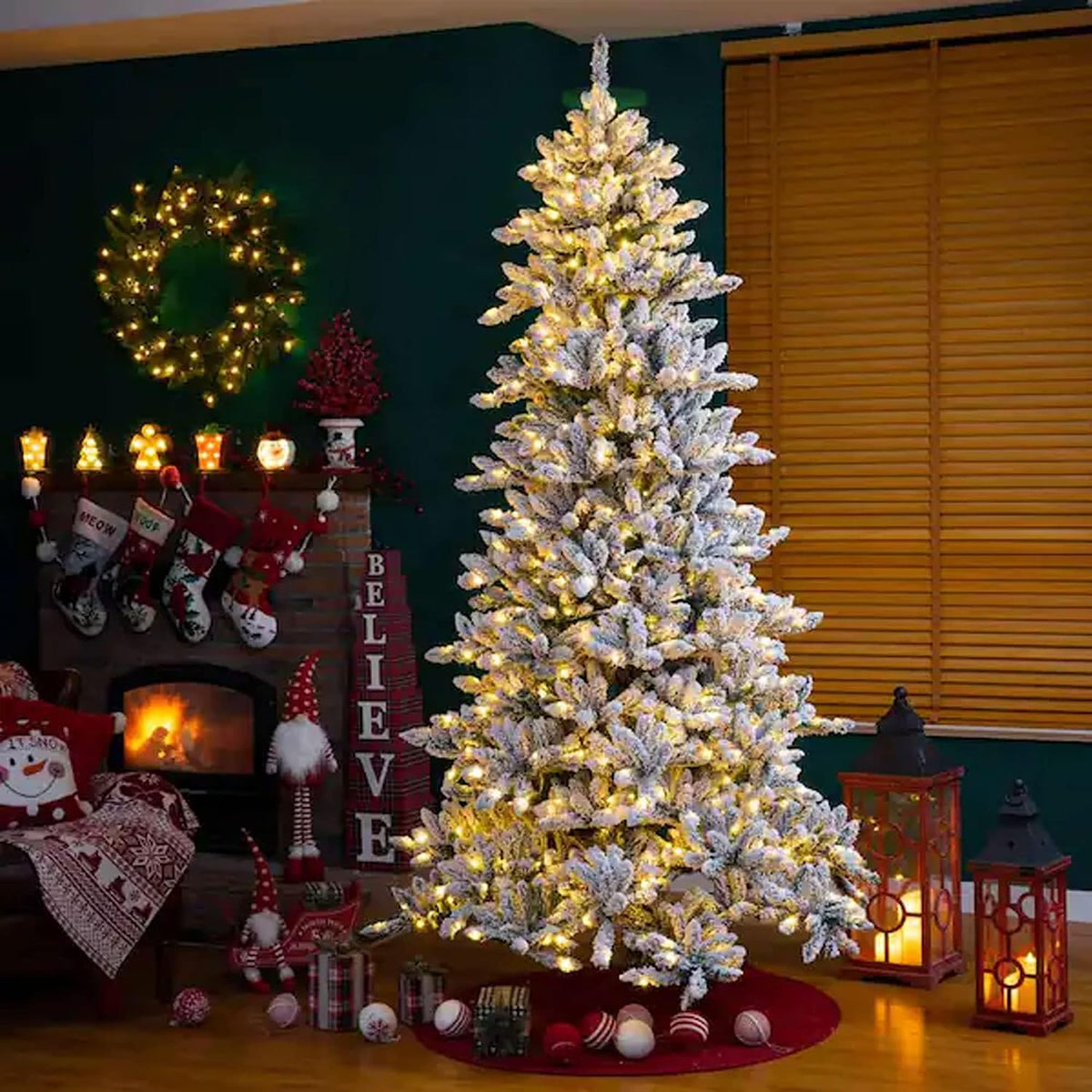Dazzle Bright Luces de Árbol de Navidad, 448 Luces LED de Cascada p...