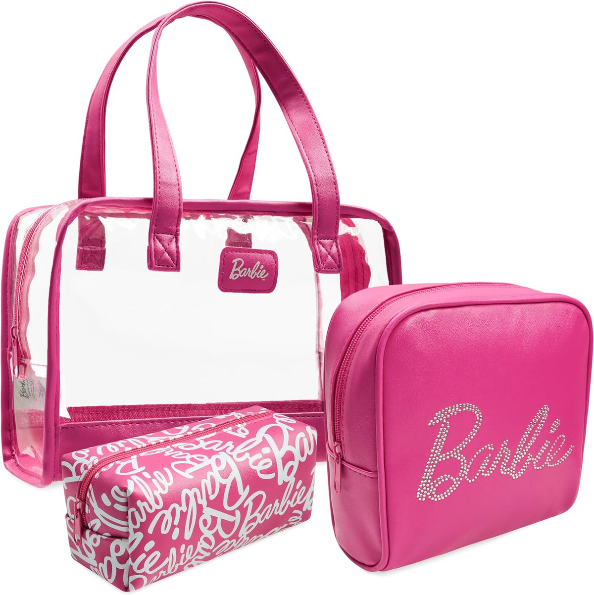 Get Trend Barbie - Bolsa de maquillaje con cremallera de 3 piezas p...