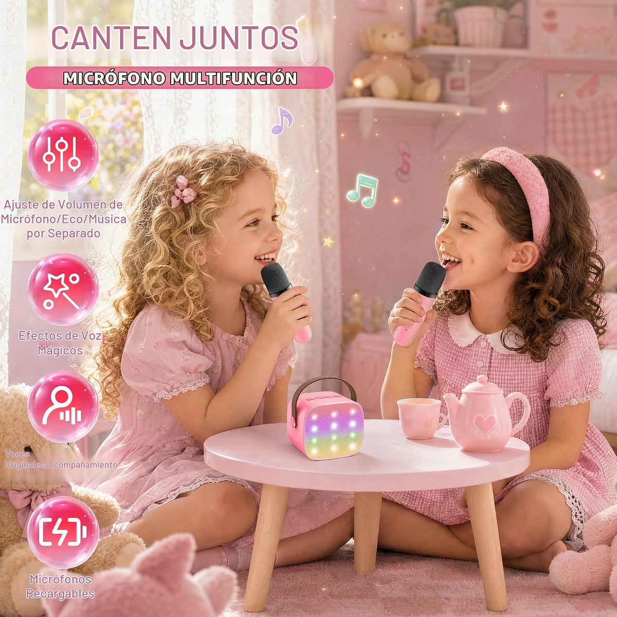 YLL Máquina de karaoke para niños, regalos de cumpleaños de juguete...