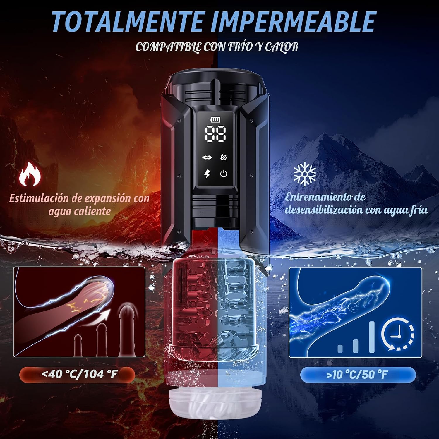 EINSEO Masturbador masculino juguete sexual para hombres con soport...