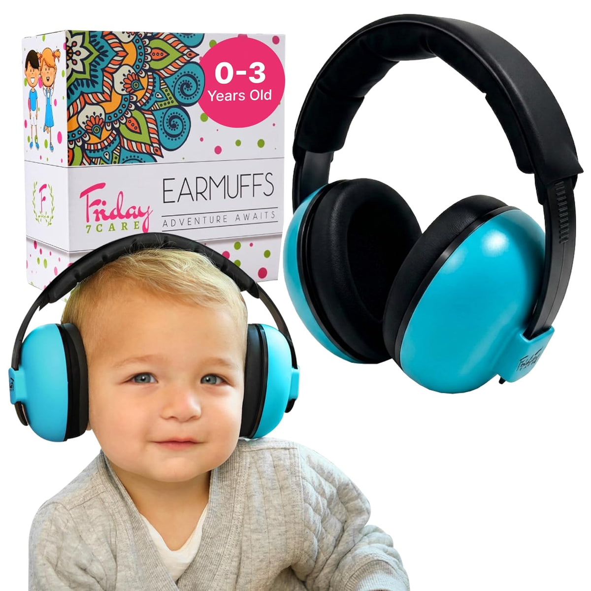 Friday 7Care - Auriculares para bebé, protección de oídos para bebé...