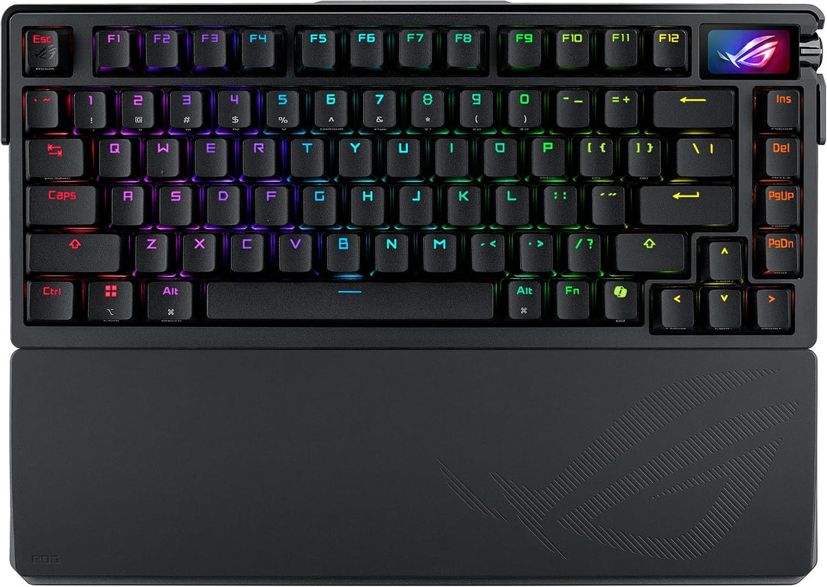 ASUS Teclado mecánico inalámbrico ROG Azoth para juegos, 75% TKL, c...
