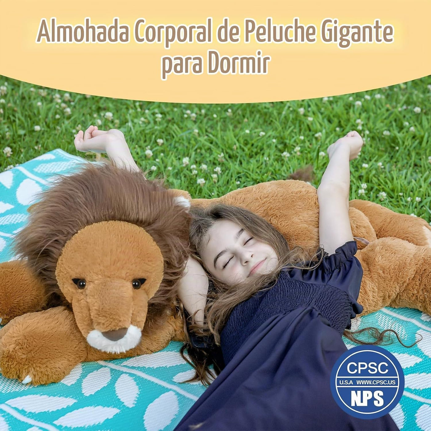 Tezituor Animales de Peluche de León Gigante de 43.3 pulgadas, Jugu...