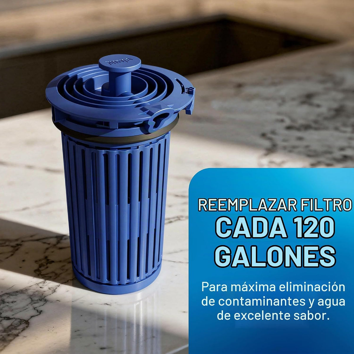 Ninja Reemplazo del filtro de agua HydraSense, 1 paquete, filtració...