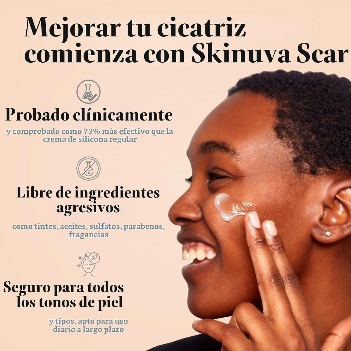 Crema para cicatrices Skinuva® para rostro y cuerpo (0.5 oz) | Ayud...