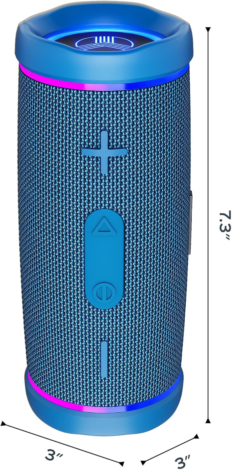 TREBLAB HD77 Altavoz Bluetooth impermeable, graves profundos de 30...