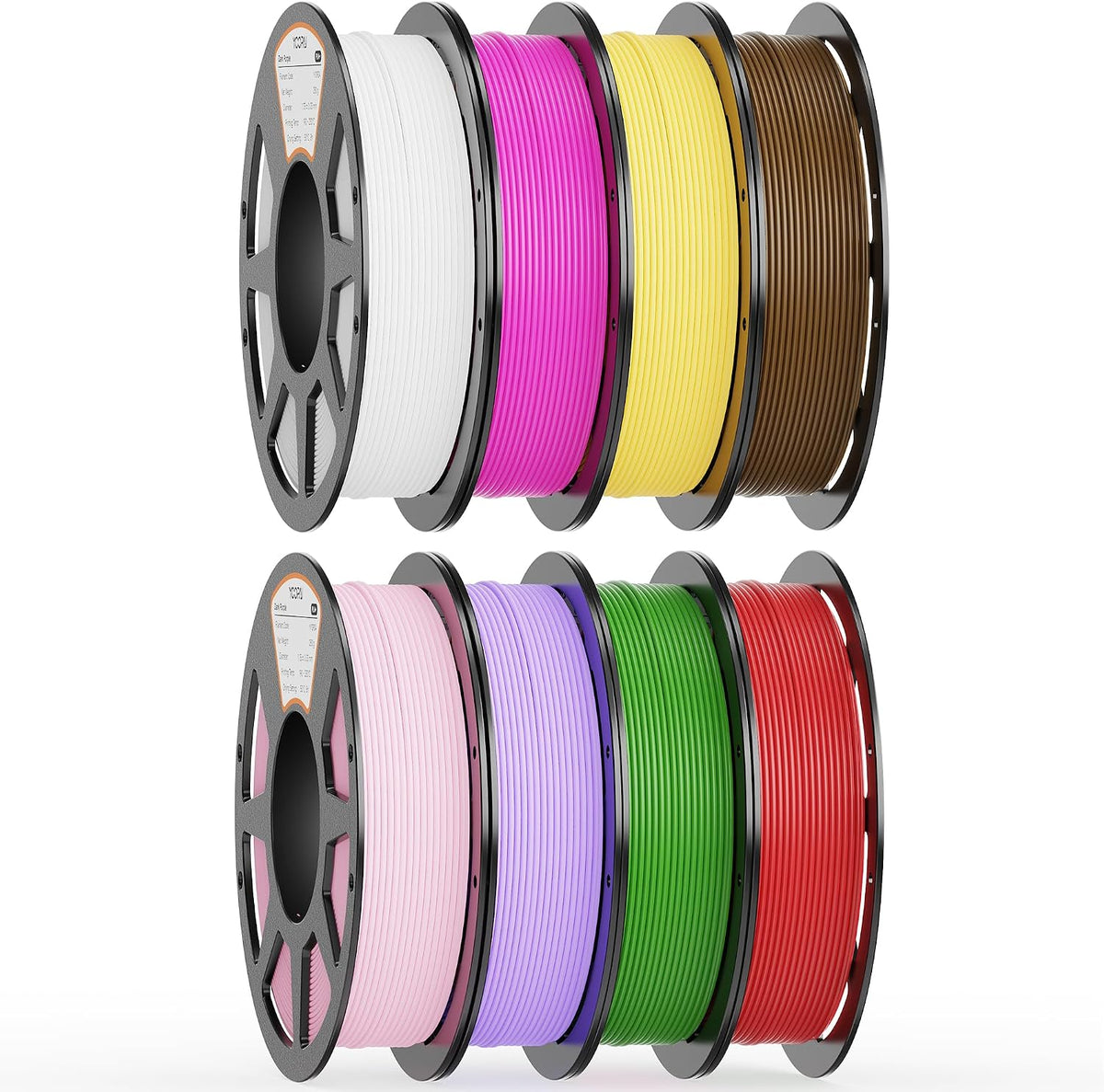 YOOPAI Filamento PLA de 0.07 in, 8.82 oz PLA+ y paquete mate, 8 rol...