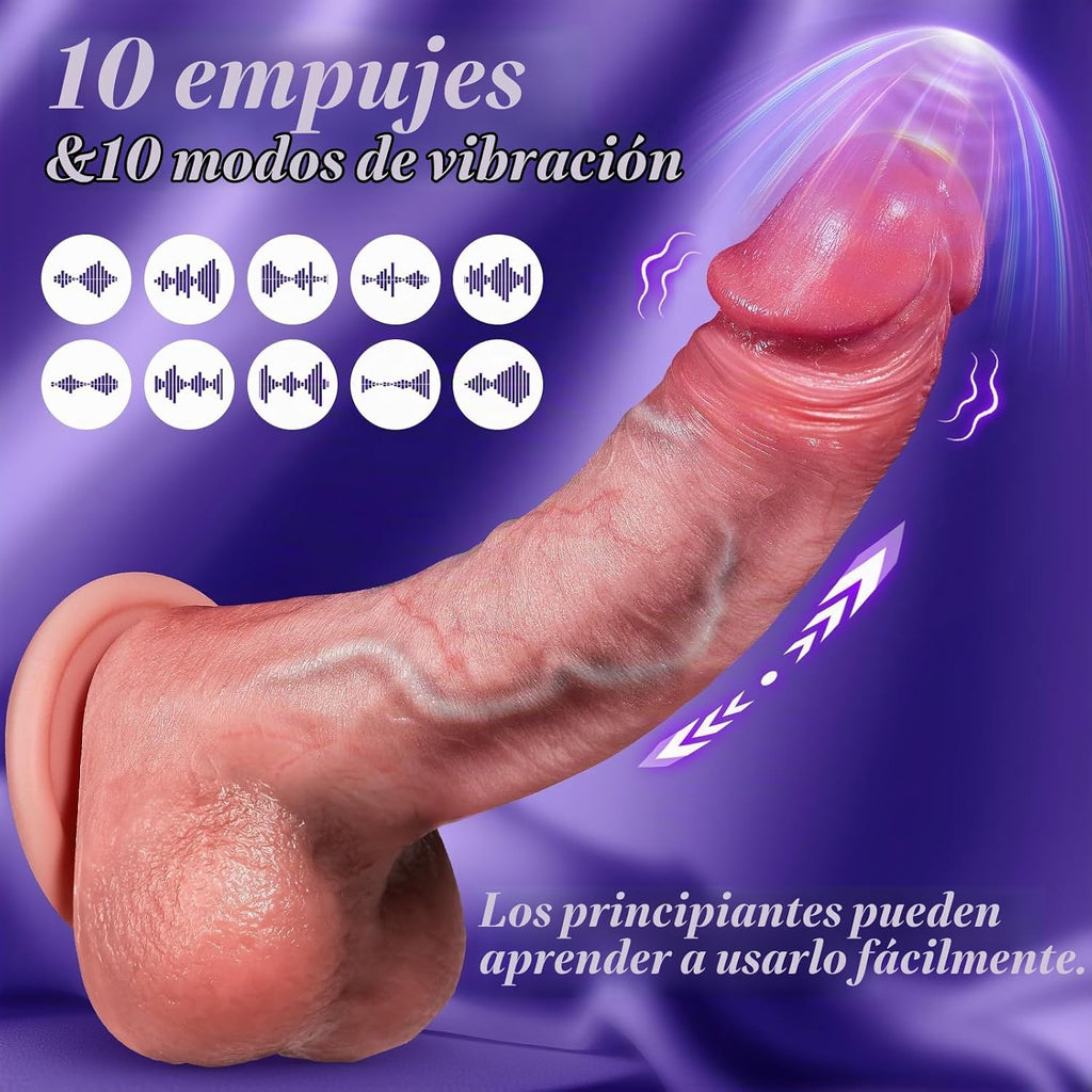YAYIKZ Vibrador flexible del consolador de empuje, juguete elegante...