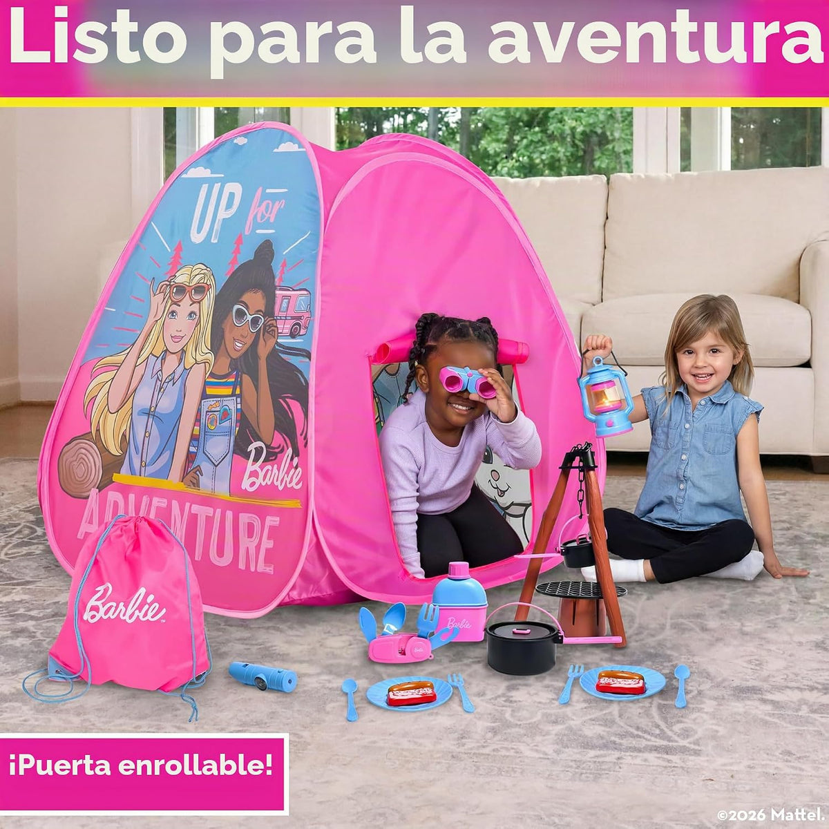 Barbie™ Tienda de campaña emergente, tienda de campaña desplegable...