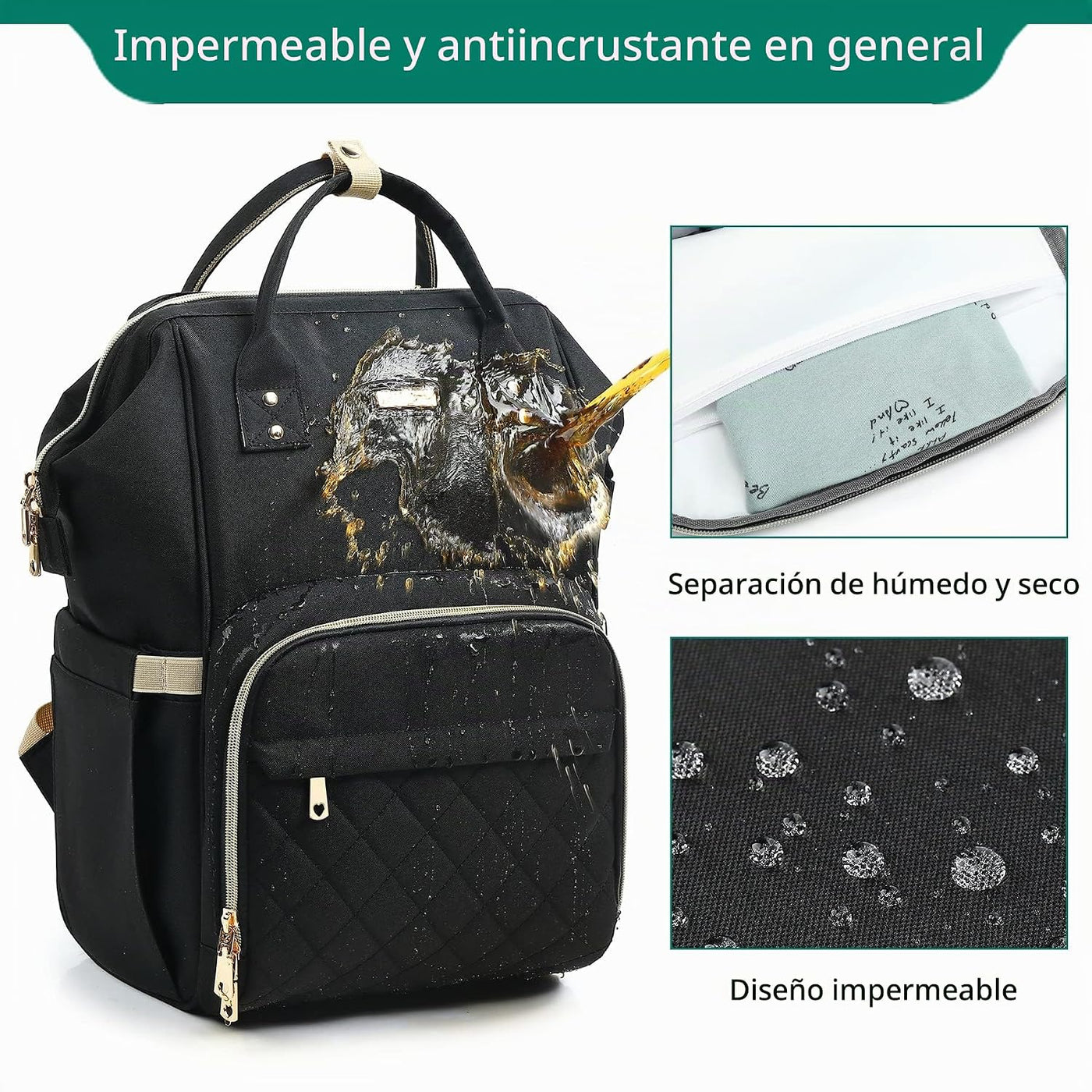 Bolsa de pañales, bolsas de pañales para bebés y niñas, bolsas de b...