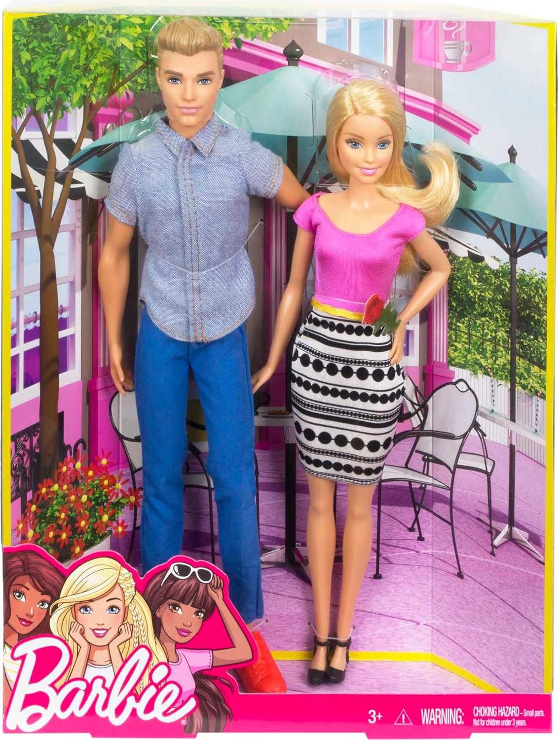 Paquete de 2 muñecos Barbie y Ken | Con cabello rubio y ropa colori...