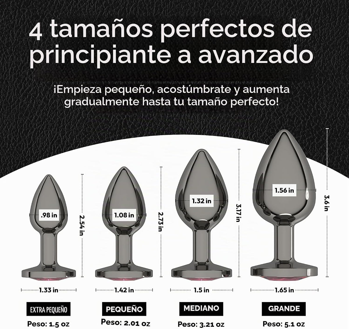 Session Jewel Butt Plug - Juego de 4 piezas para principiantes, ext...