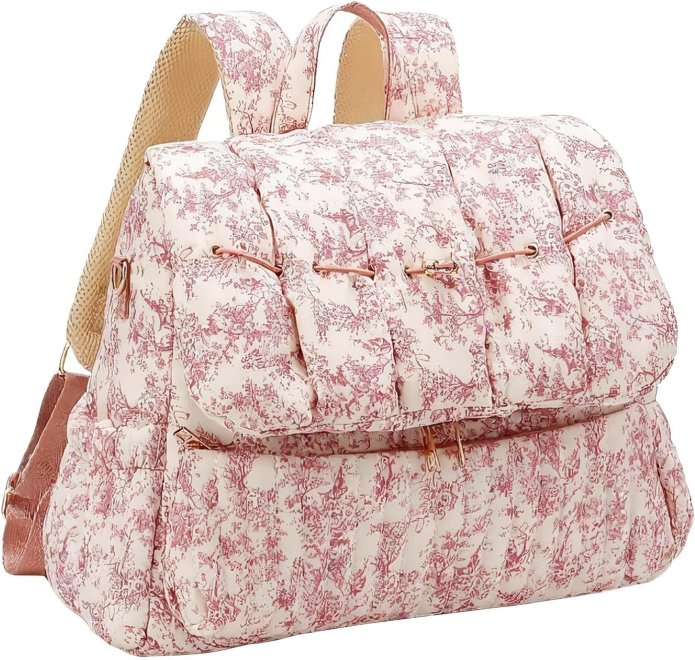 ANKICK Mochila acolchada para pañales con correas para cochecito, b...