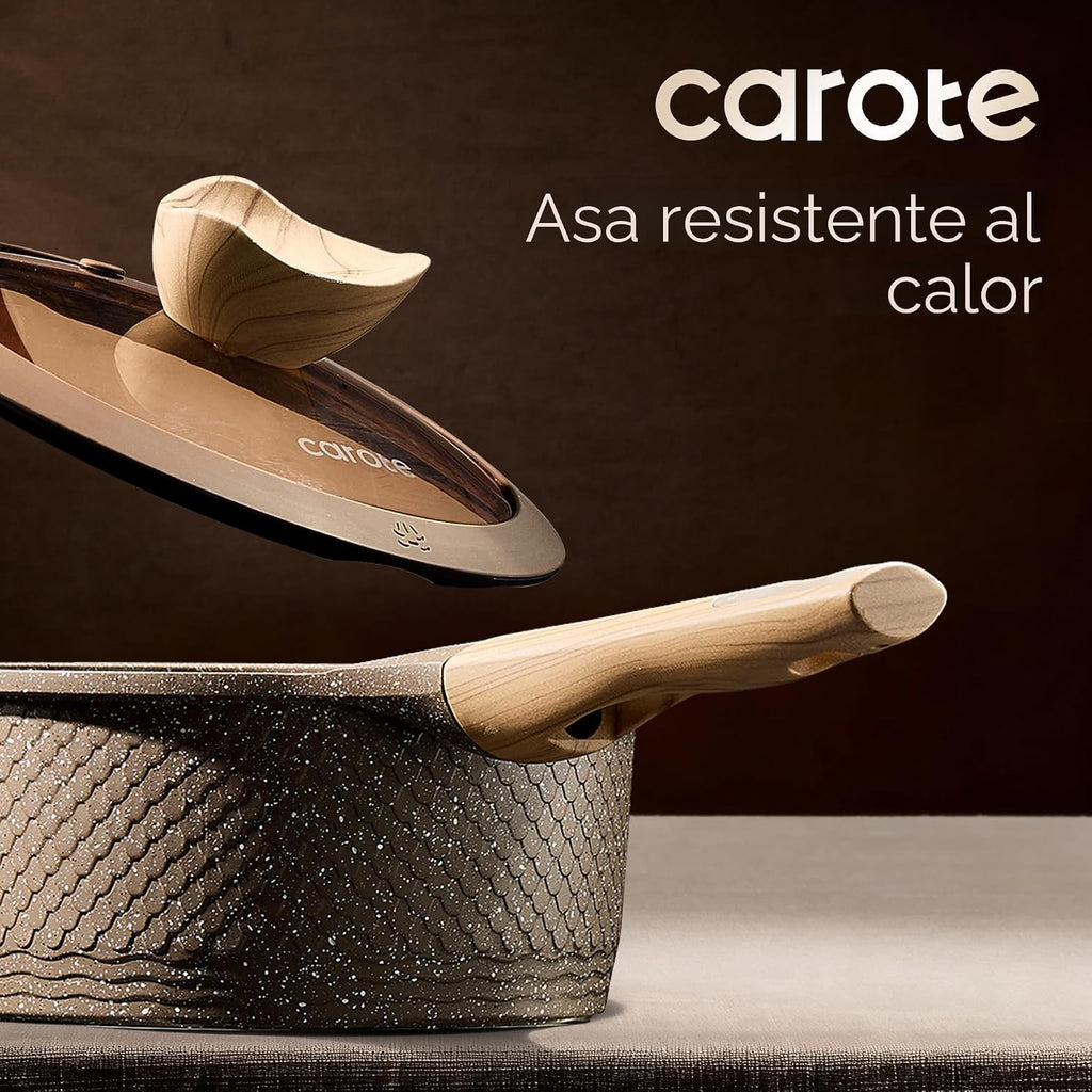 CAROTE Juego de 26 ollas y sartenes, juegos de utensilios de cocina...
