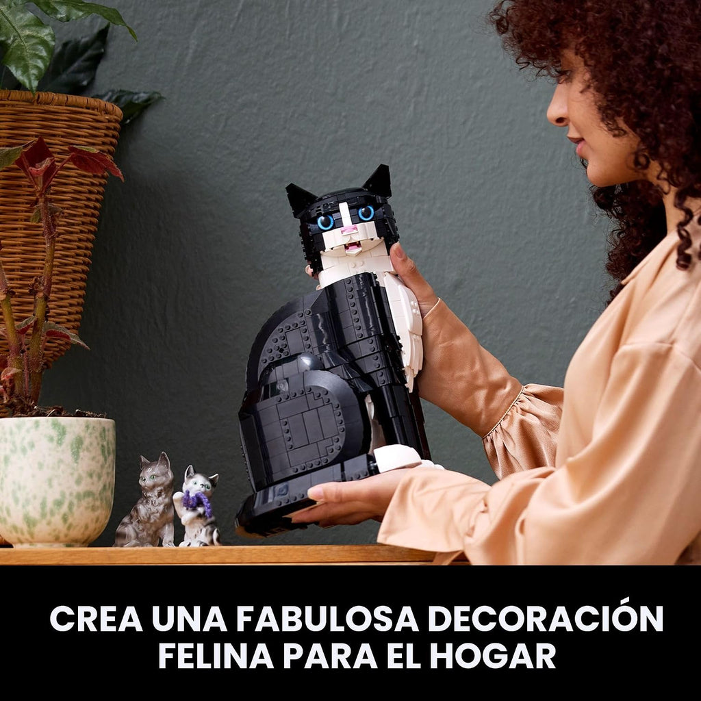 LEGO Ideas Tuxedo Cat - Juegos de construcción para adultos, mayore...