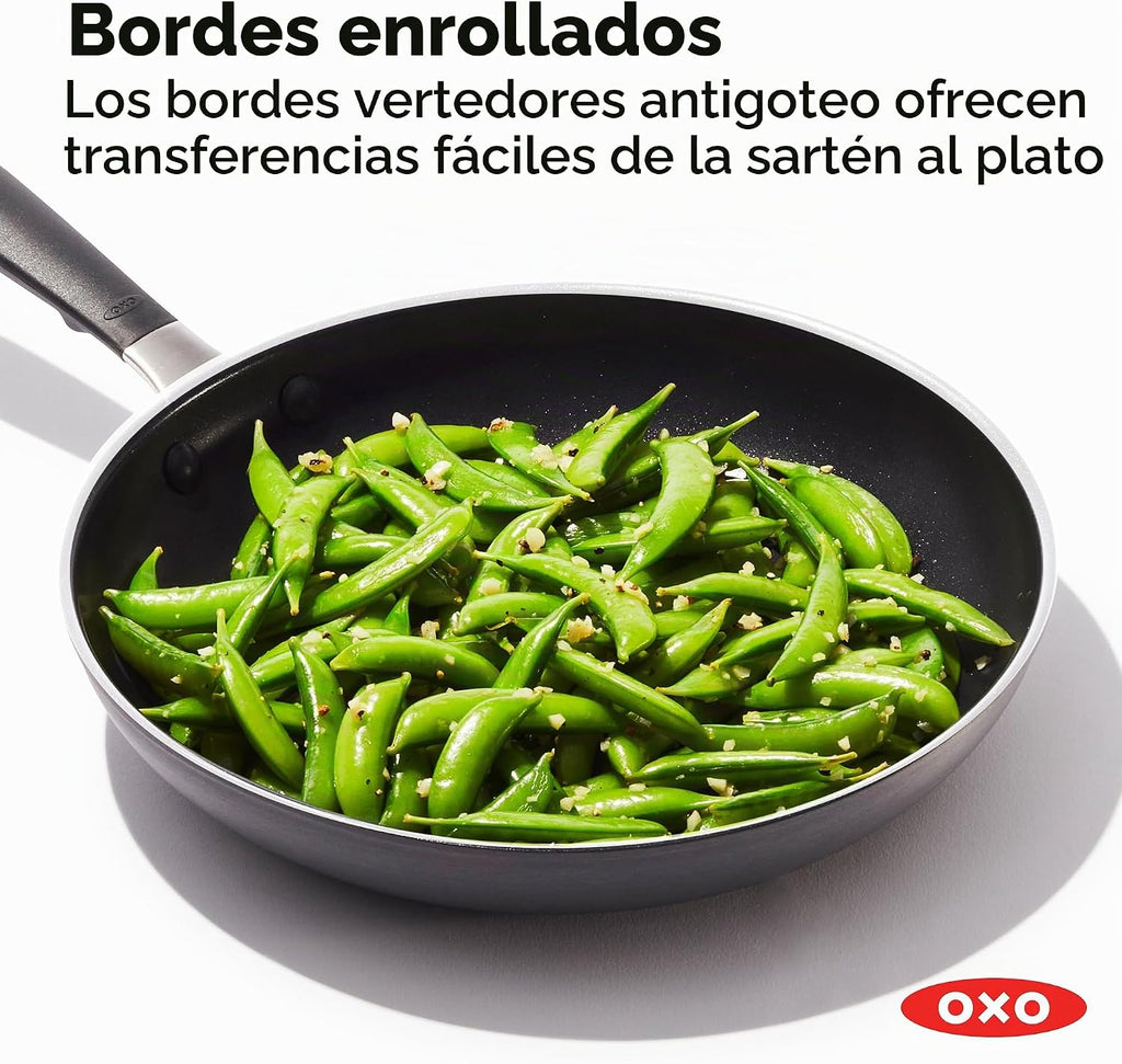 OXO - Juego de sartenes antiadherentes de todos los días, mangos de...
