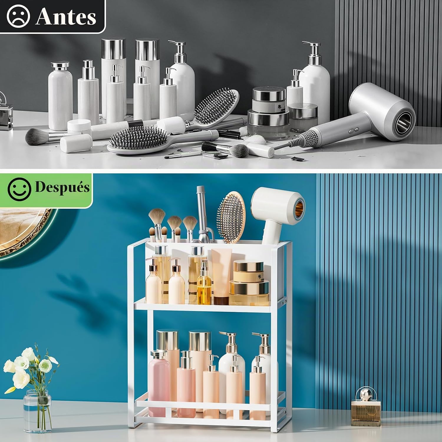 SanDream Organizador de herramientas para el cabello, encimera de b...