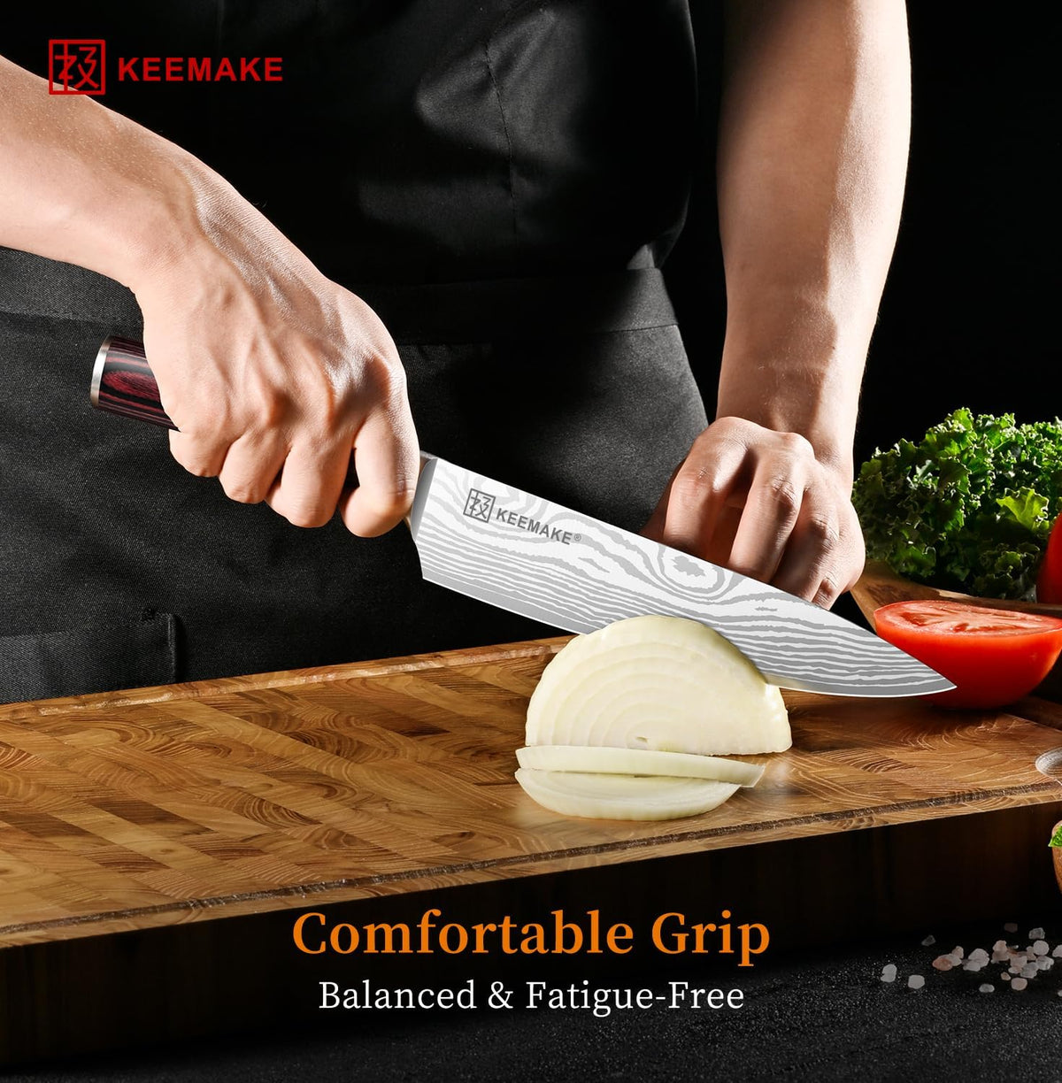 Cuchillo de chef KEEMAKE de 8 pulgadas - Cuchillo de cocina ultra a...
