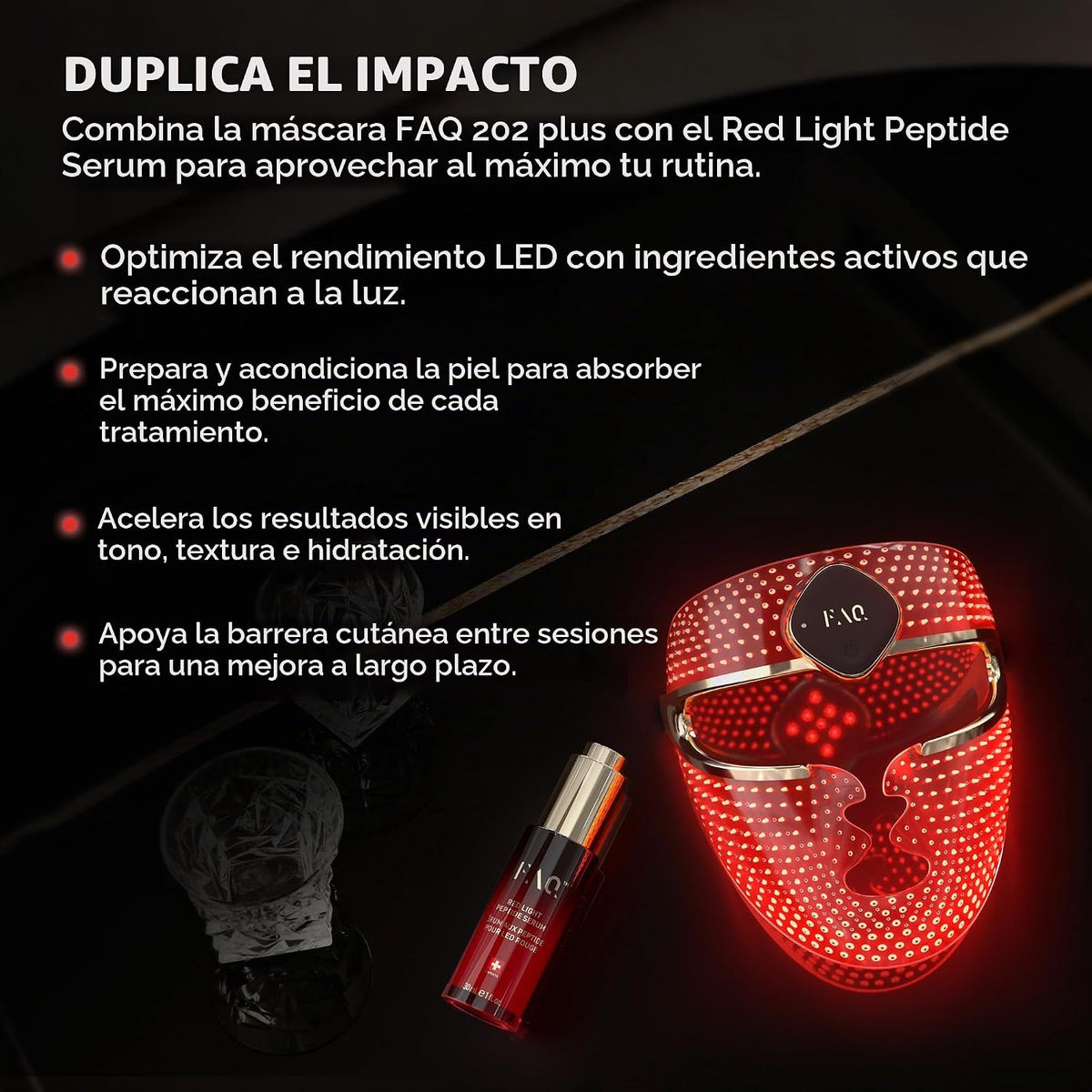 FAQ 202 Plus Advanced 8-Color LED Mascarilla - Dispositivo para el...