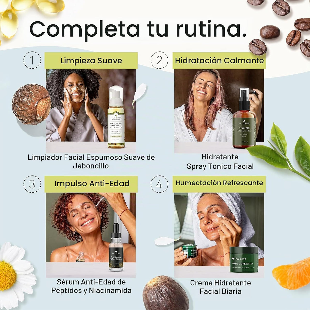 Tree To Tub Péptidos y suero de niacinamida para la cara - Suero co...