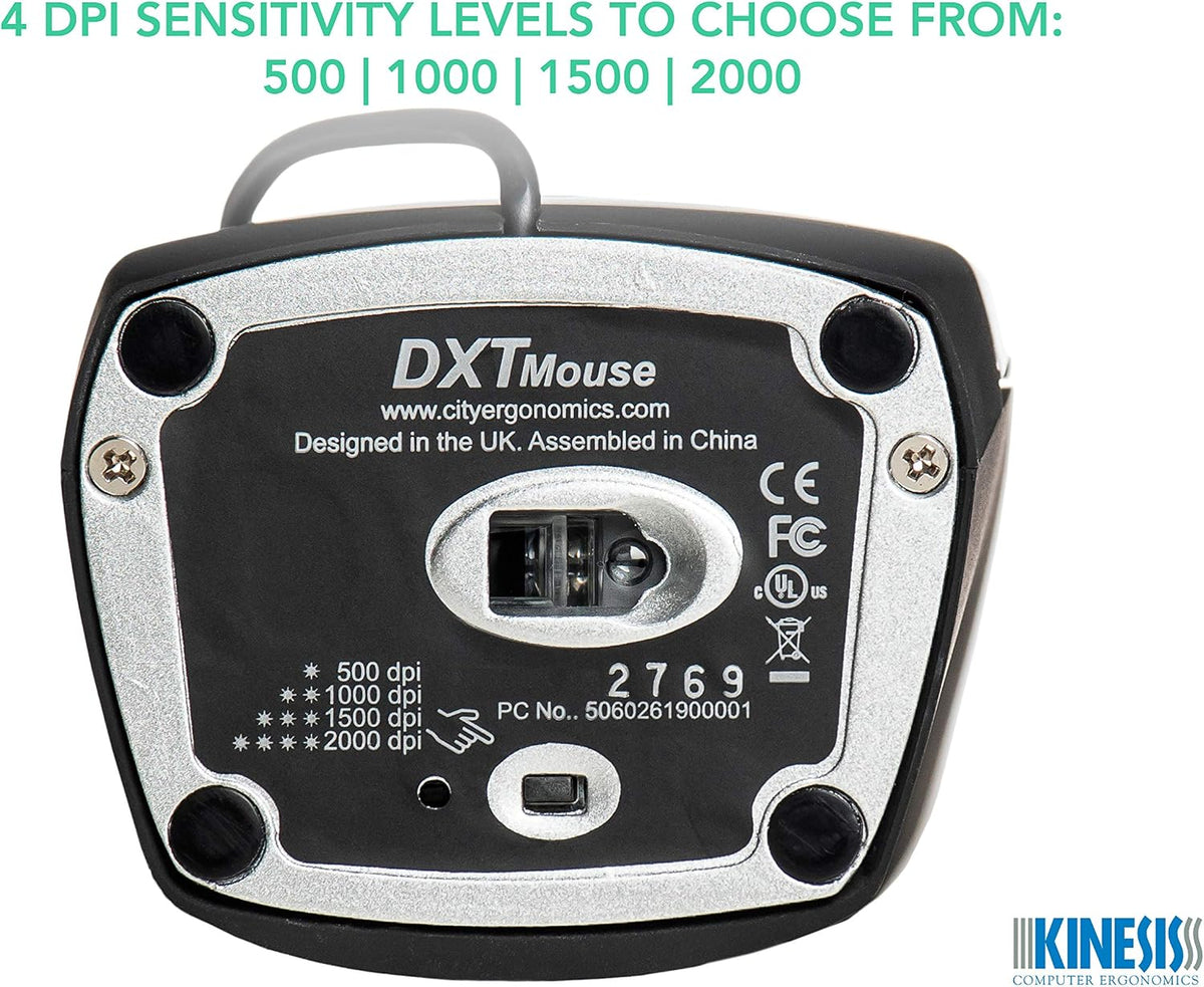 Kinesis Ratón vertical ergonómico DXT2 (cable USB)