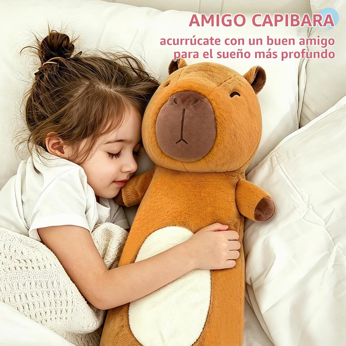 Tianmihou Peluche Capybara de 36 pulgadas, grande, suave, realista,...