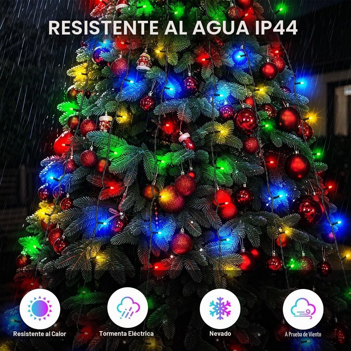 Luces para árbol de Navidad, luces de decoración de árbol, luces de...