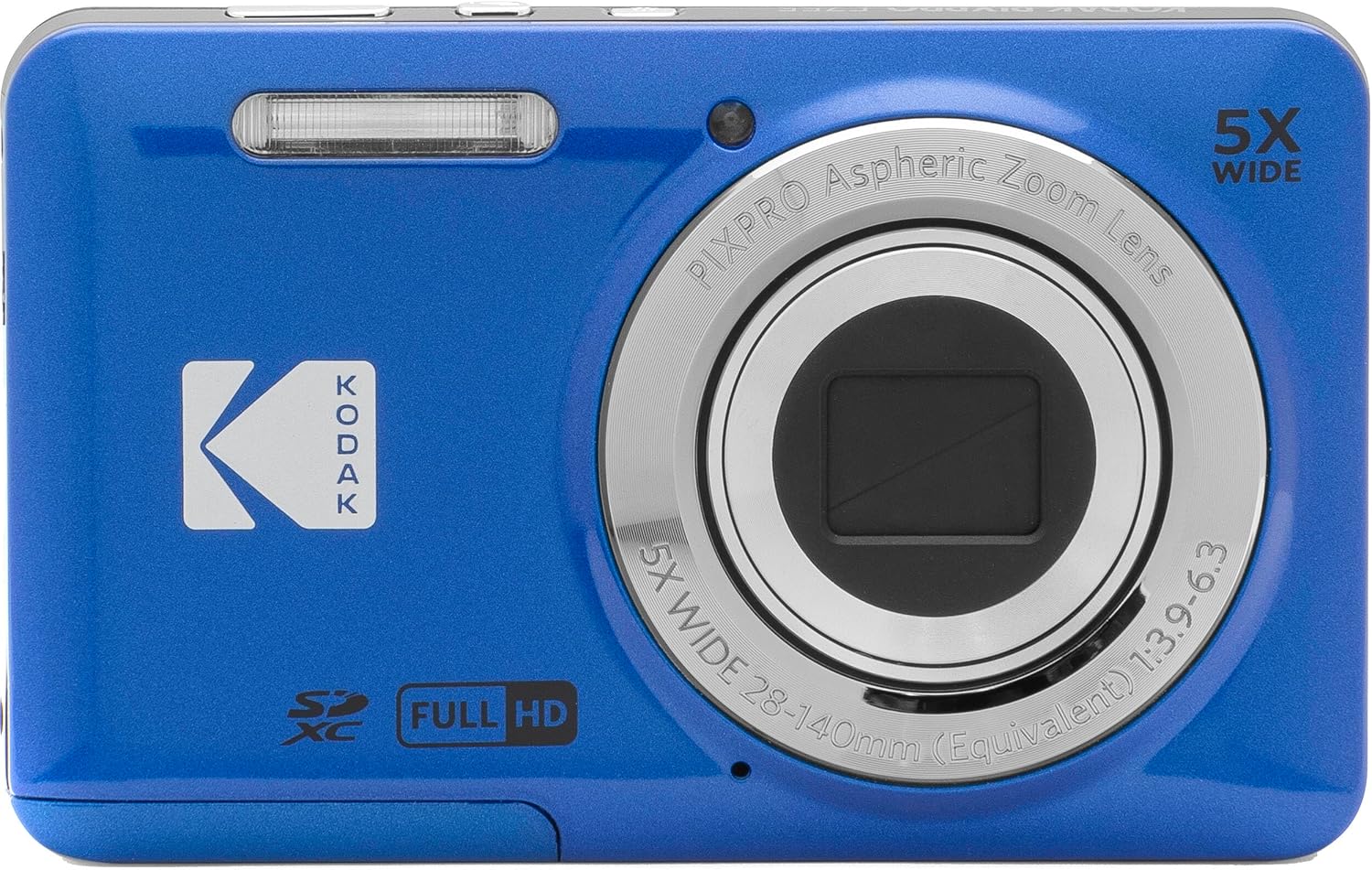 Kodak PIXPRO FZ55 - Cámara digital azul de 16 MP con zoom óptico 5X...