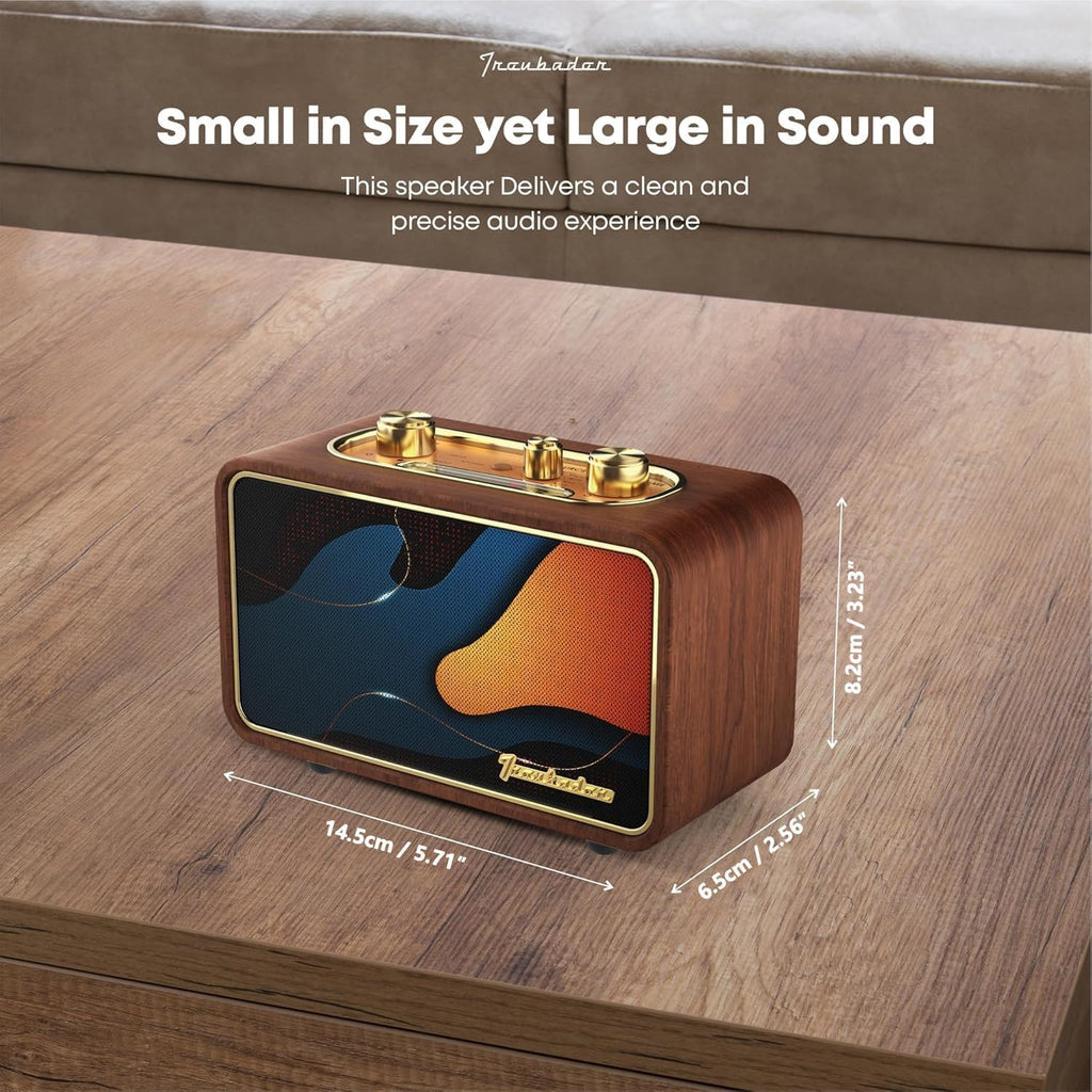 Altavoz Bluetooth retro con radio AM\/FM, portátil, inalámbrico | A...
