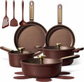 CAROTE Juegos de utensilios de cocina, ollas y sartenes antiadheren...