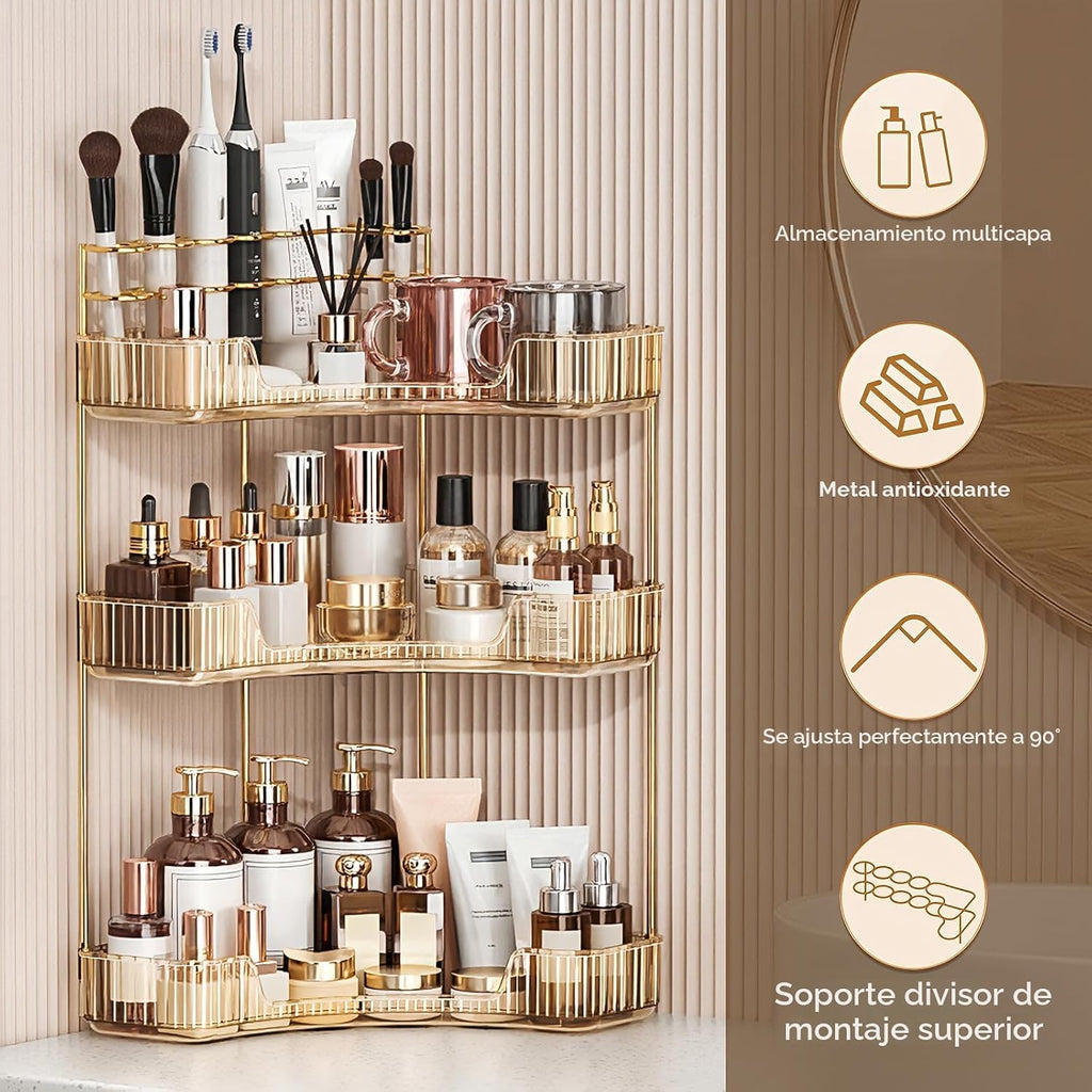 BEFSOP Organizador de esquina para mostrador de baño, organizador d...