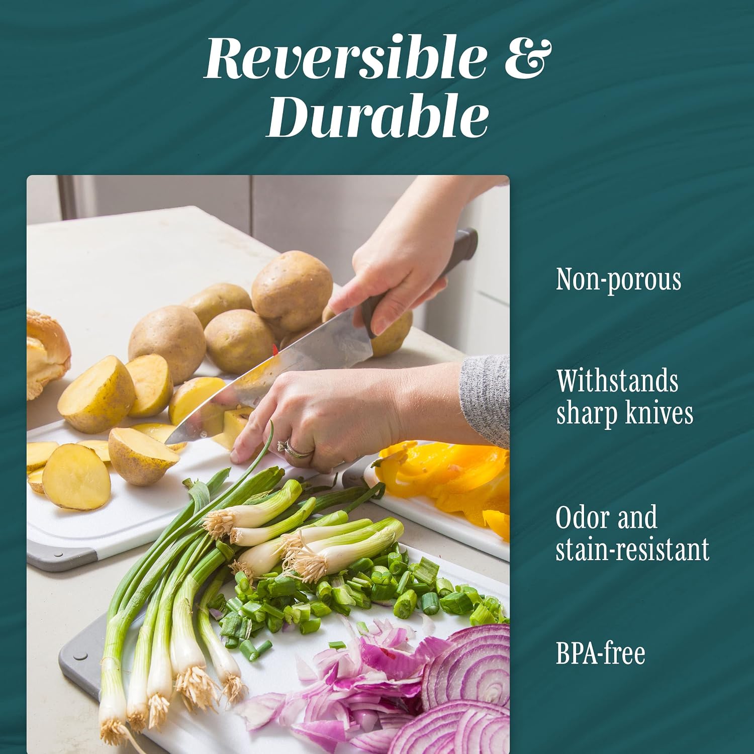 Tablas de cortar para cocina, tabla de cortar sin BPA, diferentes t...