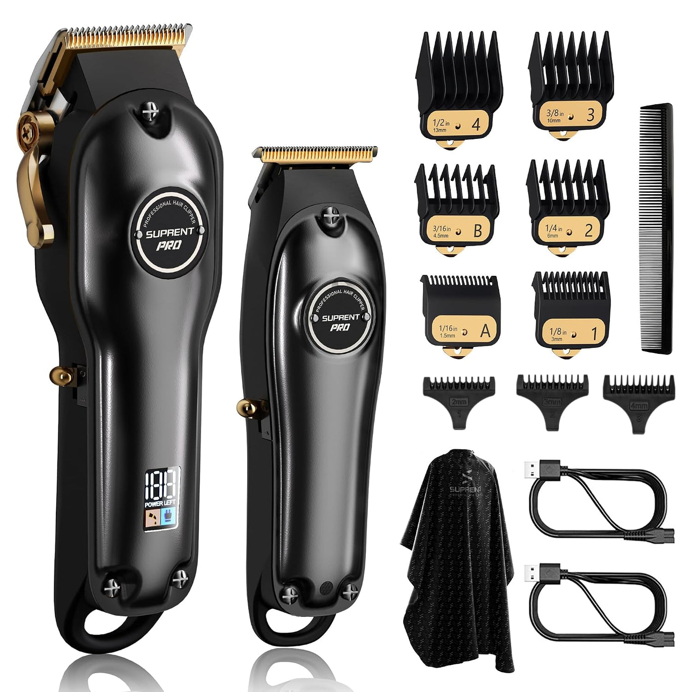 SUPRENT PRO - Juego de cortapelos profesional para hombre, kit de c...