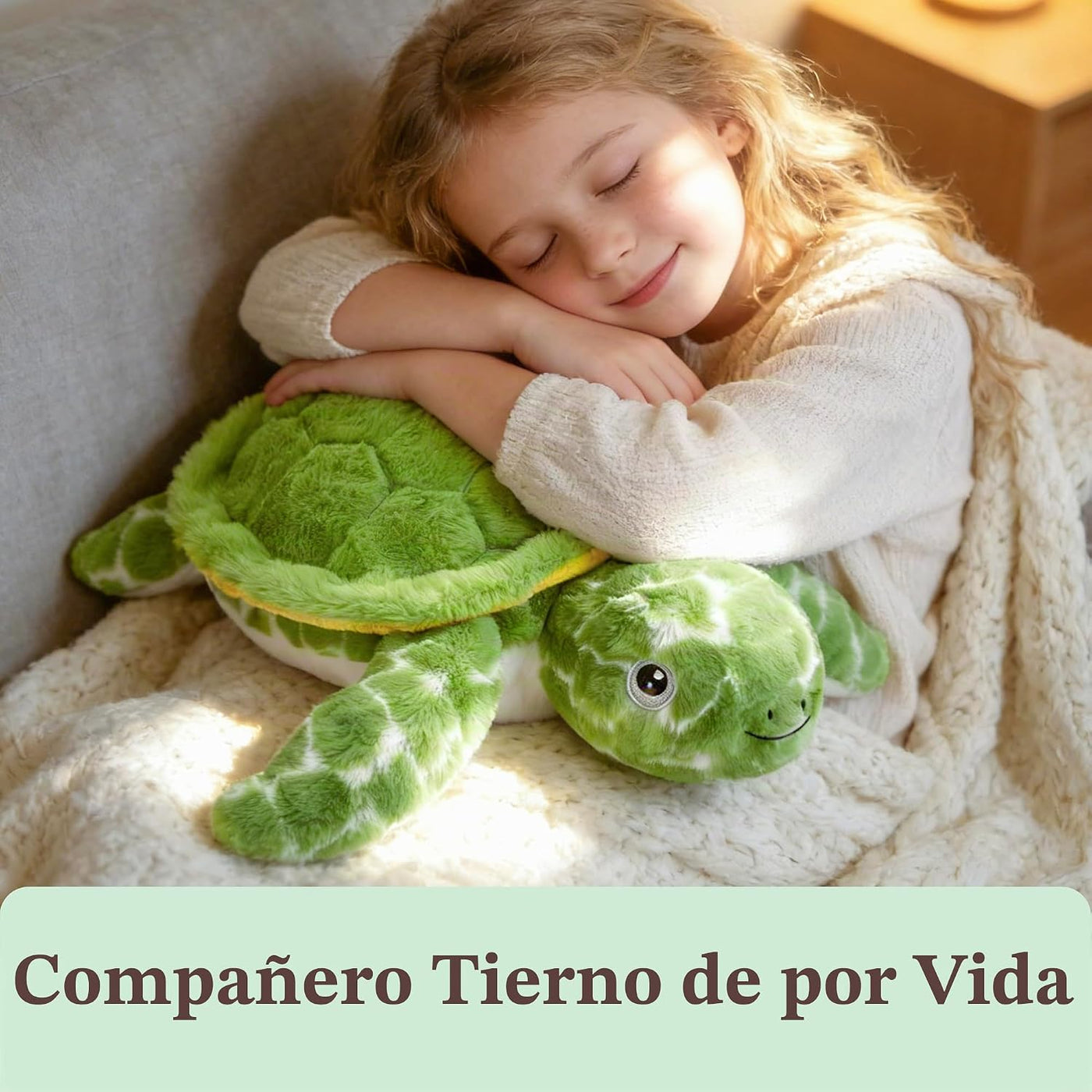 IKASA Juguete de peluche de tortuga marina gigante, juguetes suaves...