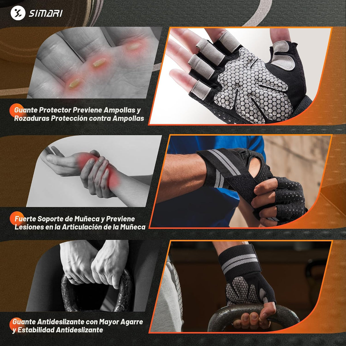 SIMARI Guantes de entrenamiento transpirables para hombres y mujere...