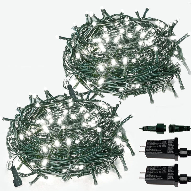 Paquete de 2 tiras de luces de Navidad extensibles para interiores...