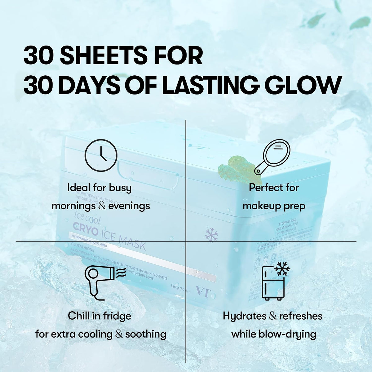 VT COSMETICS Mascarilla Cryo Ice Cool (30 hojas)