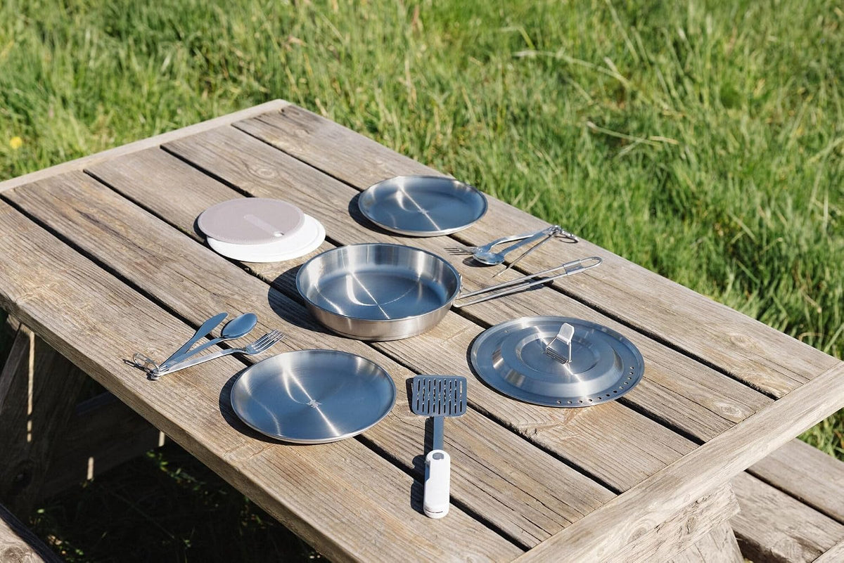 STANLEY Wildfare Pro - Juego de sartén de acero inoxidable de 15 pi...