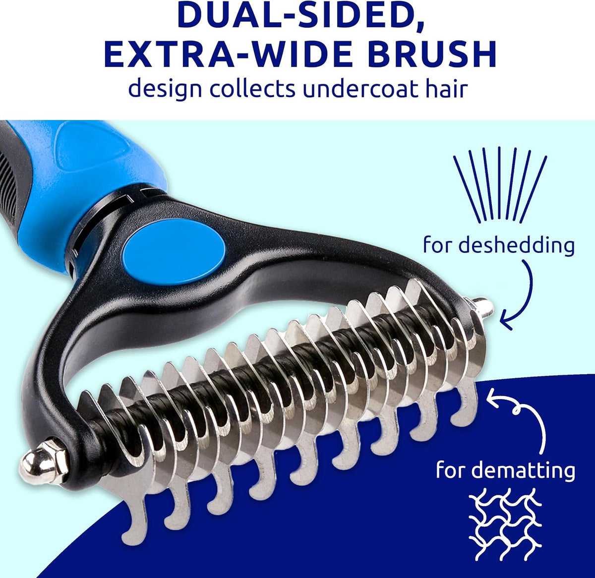 Pat Your Pet Combo de cepillo de deshedding y peine de metal | Cepi...