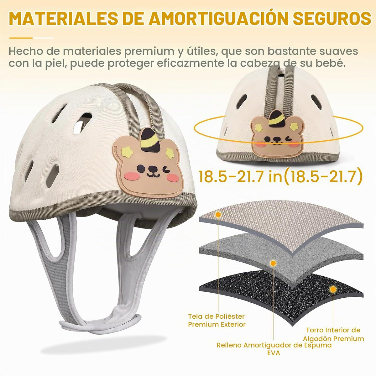 Protector de cabeza de bebé, casco infantil para gatear y caminar d...