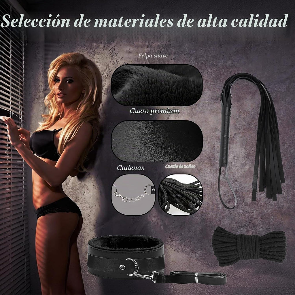BDSM - Kit de bondage, juguetes sexuales, 10 piezas, juego de bonda...