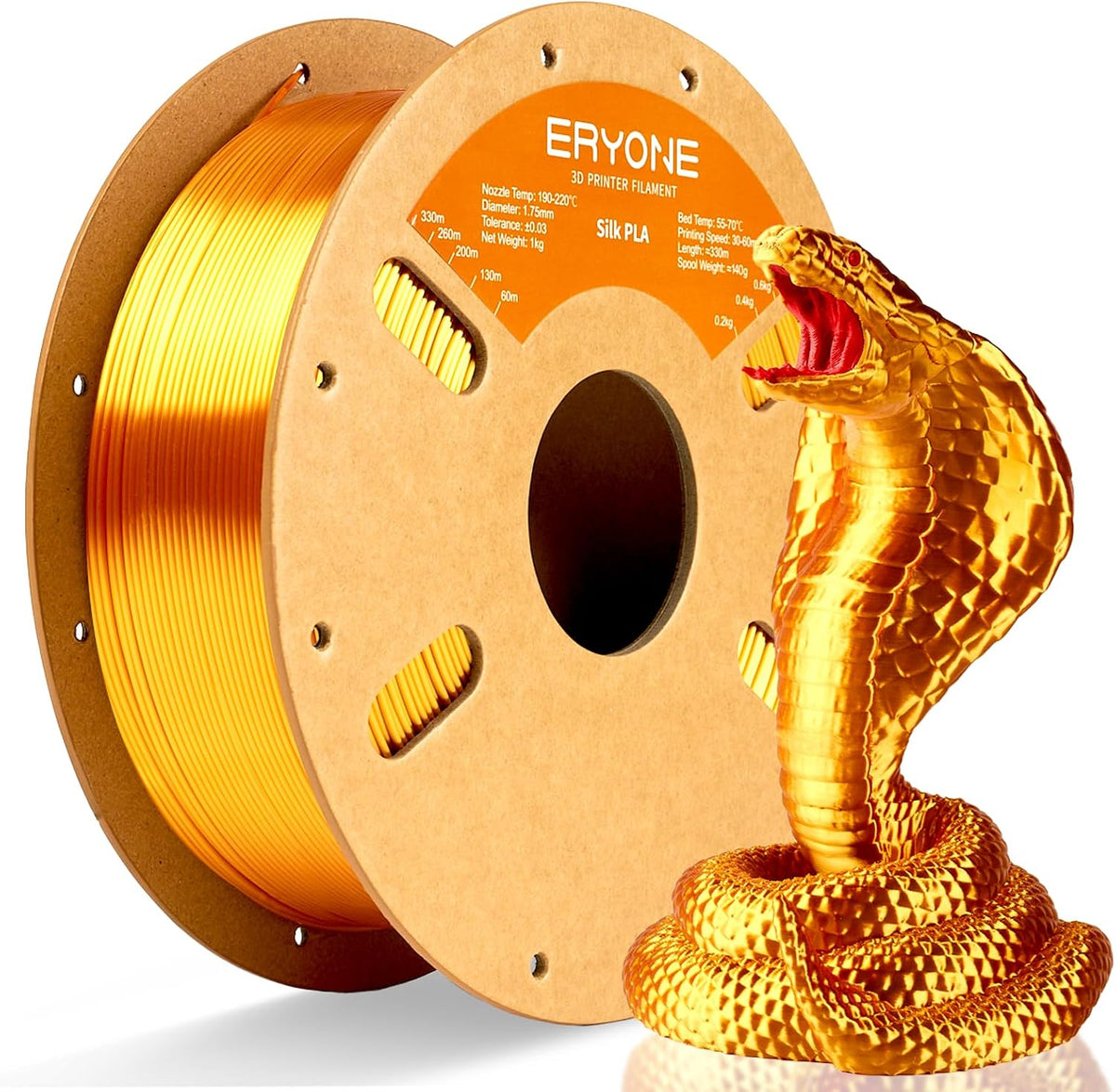 ERYONE Filamento PLA de seda para impresora 3D de 0.069 pulgadas +\...