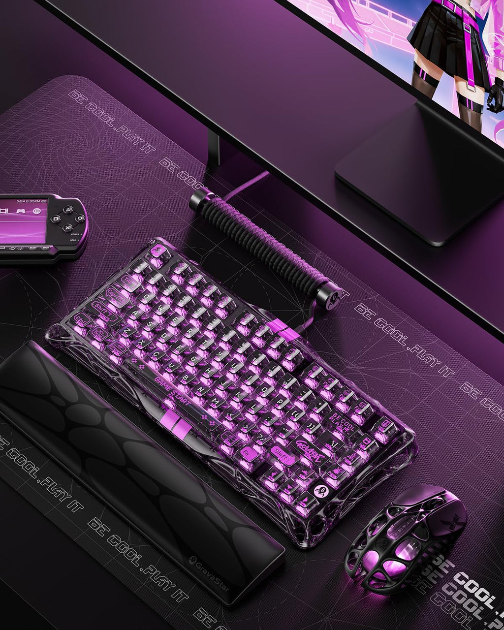 GravaStar Mercury V75 Lite Teclado para juegos con efecto Hall, tec...