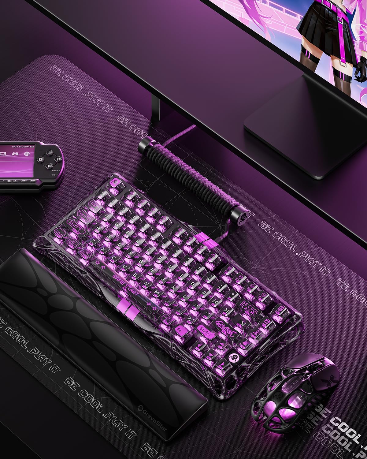 GravaStar Mercury V75 Lite Teclado para juegos con efecto Hall, tec...
