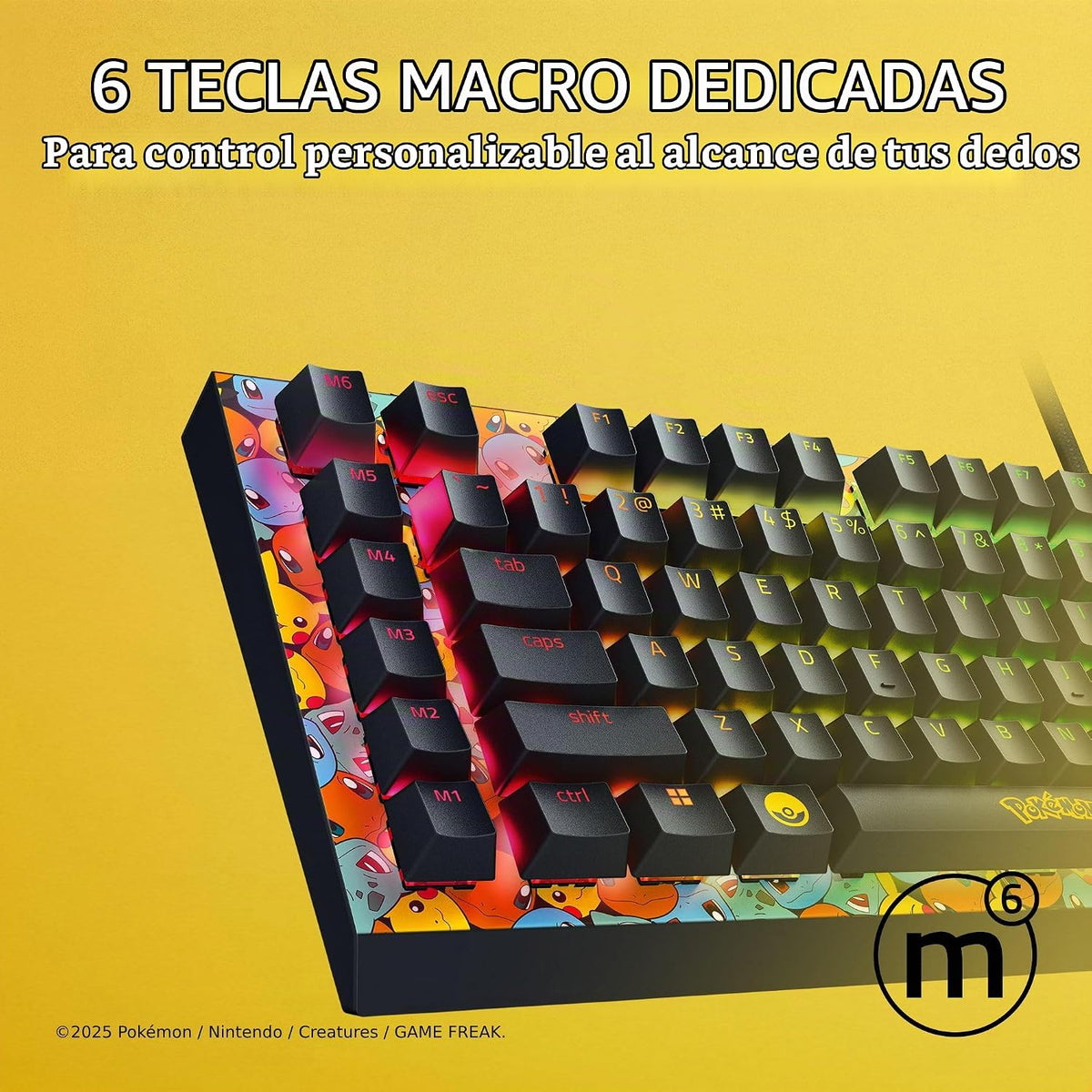Razer Teclado mecánico BlackWidow V4 X para juegos, edición Pokémon...
