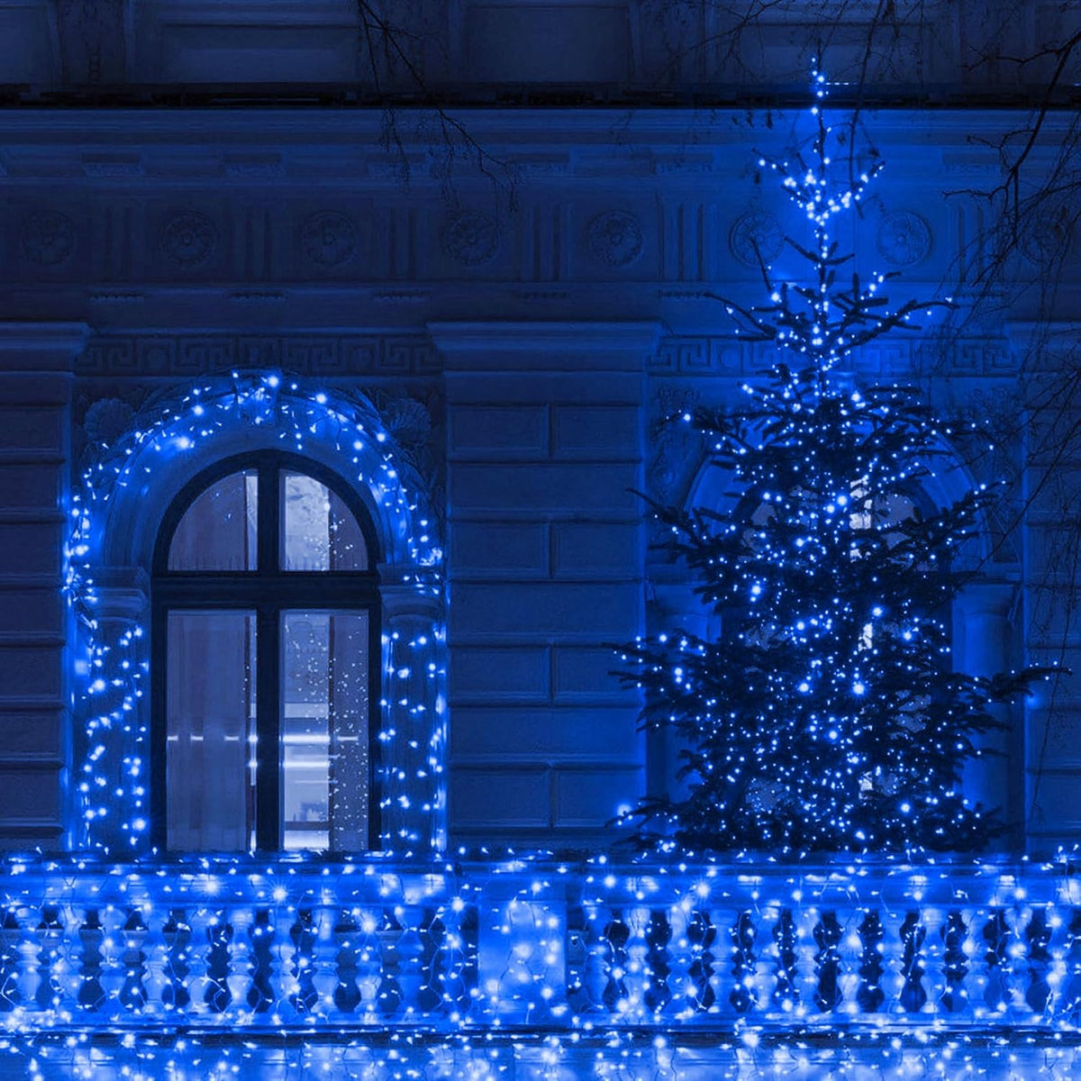 TW SHINE - Luces de Navidad azules, 1000 luces LED de 328 pies de N...