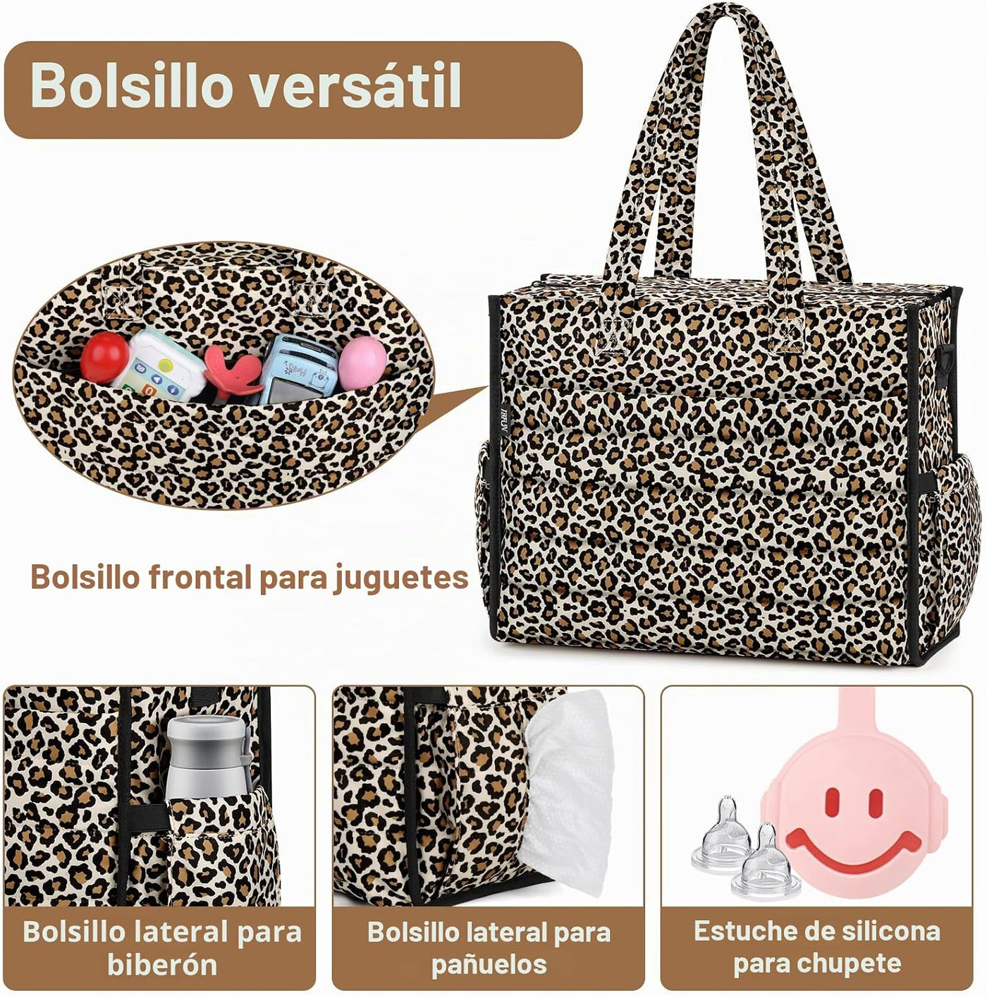 IBFUN Bolso de Pañales para Bebé - Bolso Grande para Bebé 4Pcs con...