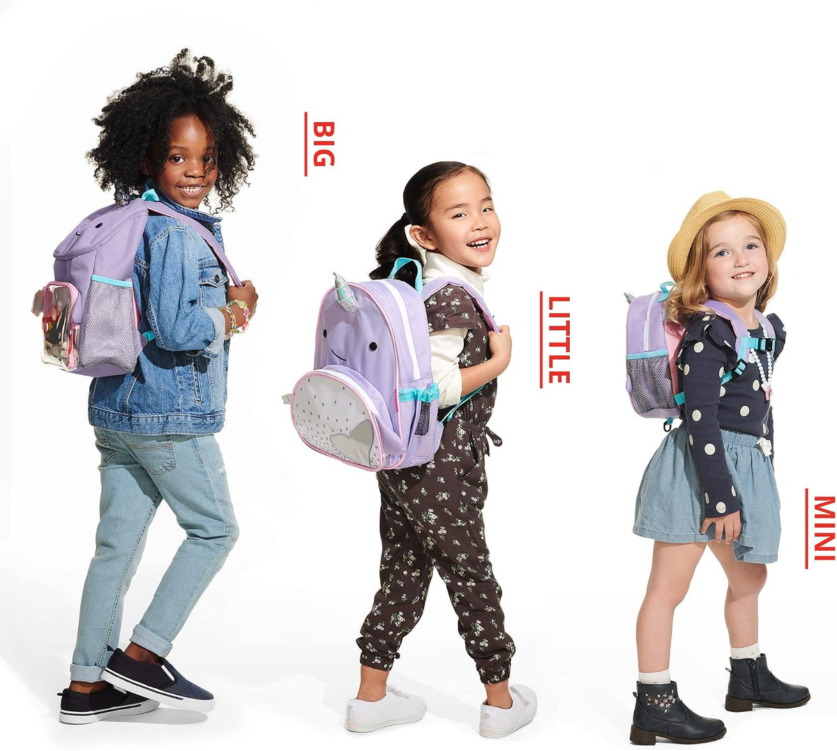 Mochila con correa para niños pequeños Skip Hop, zoológico, narval