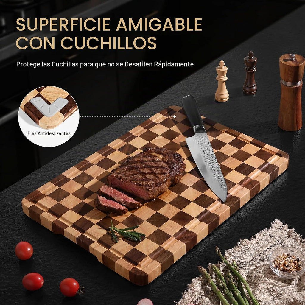 Nomsters Paquete de 2 tablas de cortar para cocina, tabla de cortar...