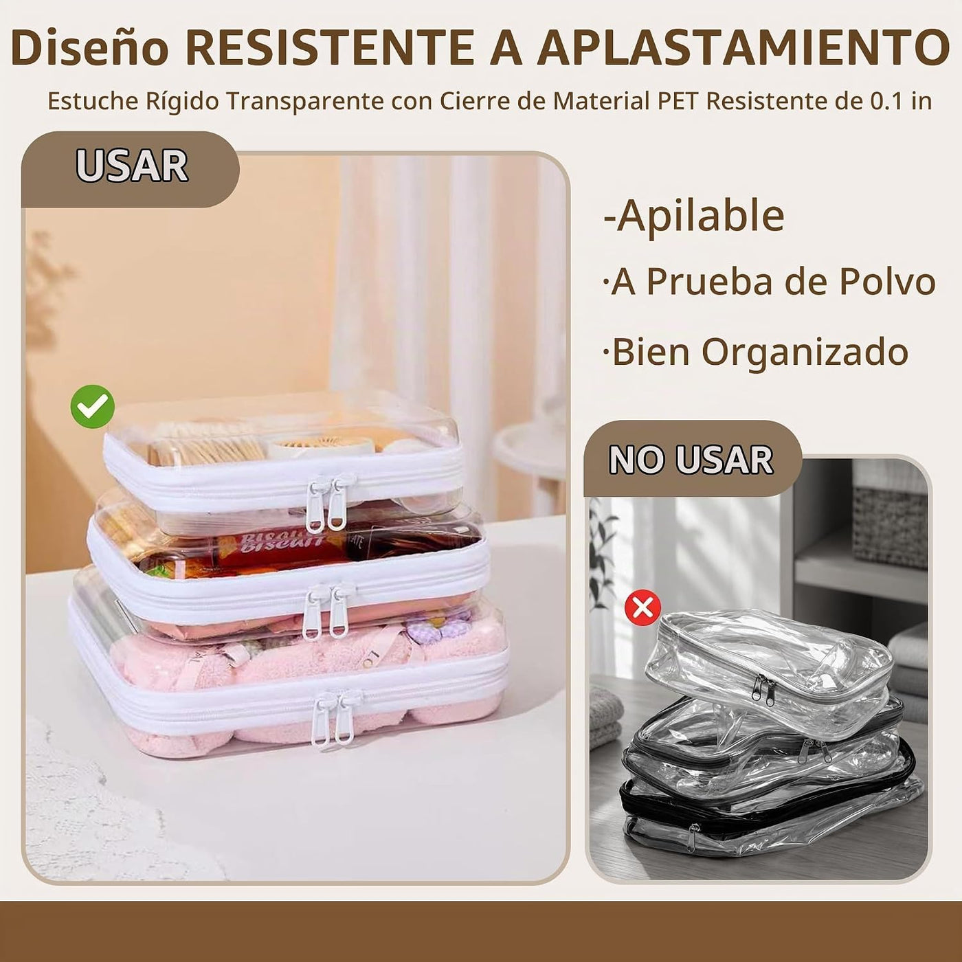 WELPIRT Bolsas organizadoras de bolsas de pañales de cáscara dura |...
